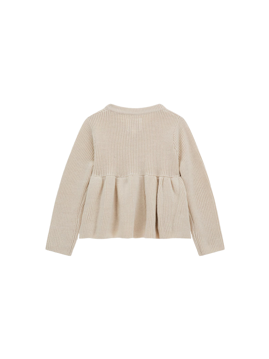 Cardigan Guess beige con lavorazione a coste e fondo plissettato K5YR06Z3OF0 LOH Guess 