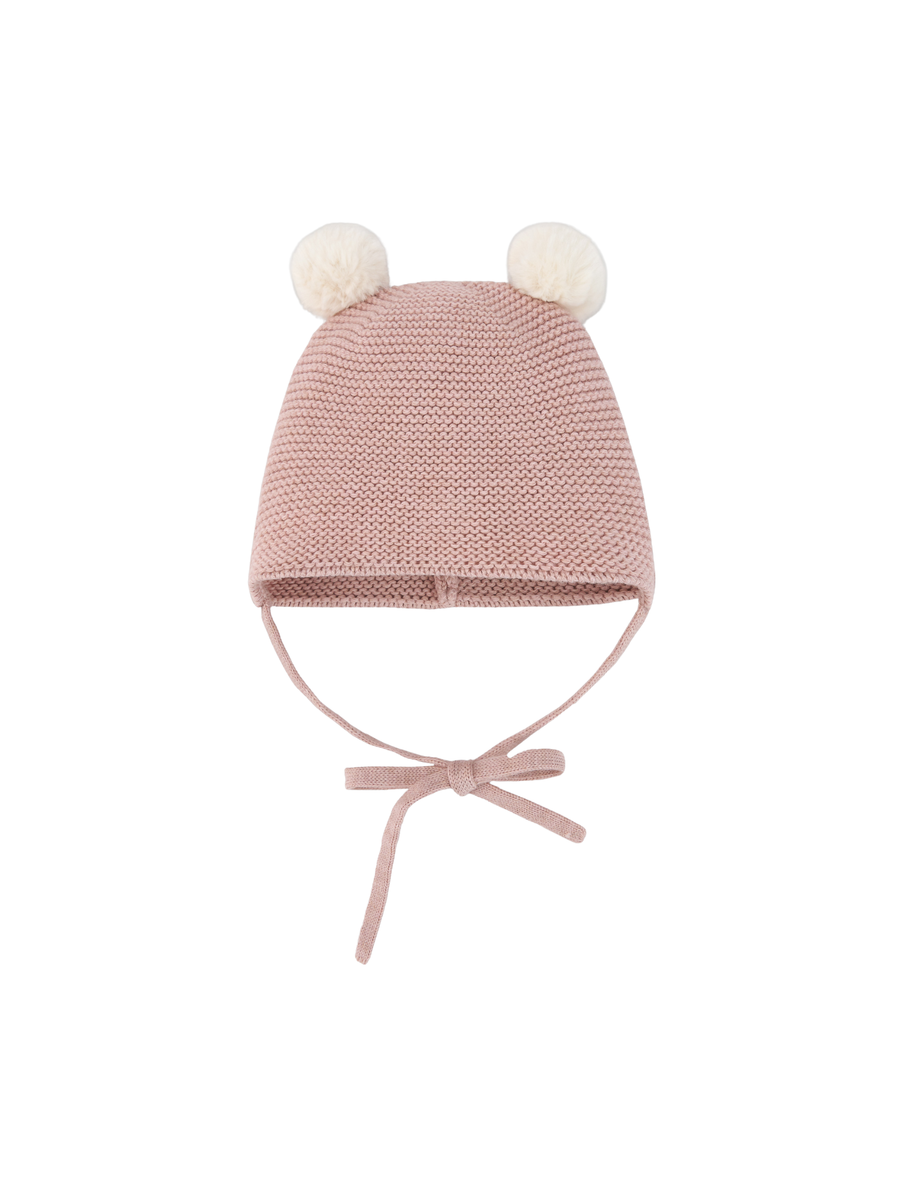 Cappello "esencial" Paz Rodriguez in cashmere con pompon rosa 040-121187 32H94 Paz Rodriguez 