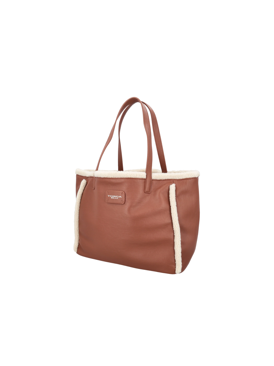 Borsa shopper double face "Alloro" Tosca Blu cuoio TF25PB180 C59 Tosca Blu 