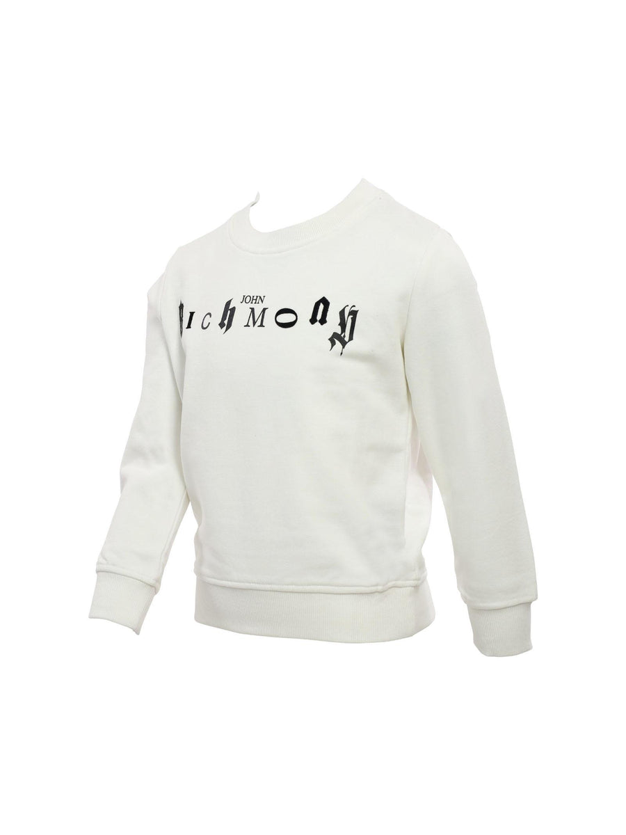 Felpa bianca con scritta gotica RBA23114FE CLOUD John Richmond 