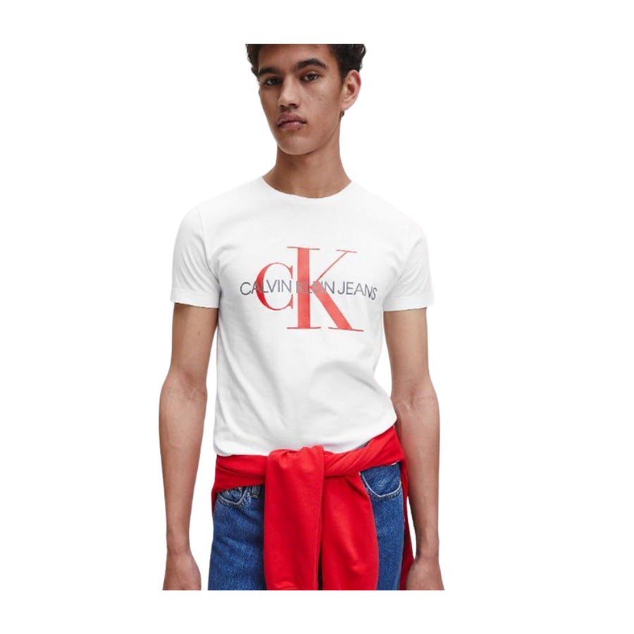 T-shirt bianca logo Calvin Klein