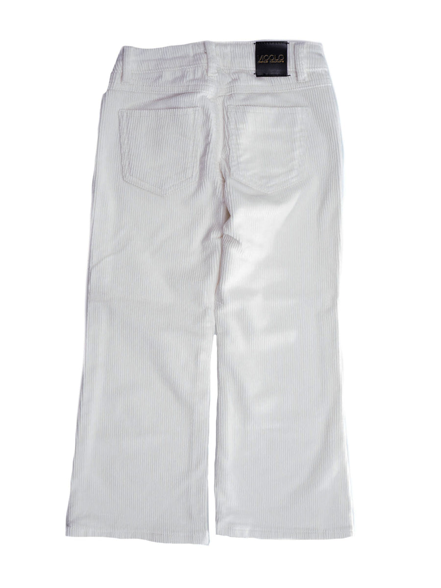 Pantalone a costine bianco Vicolo