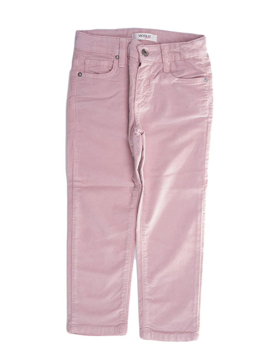 Pantalone in velluto rosa Vicolo