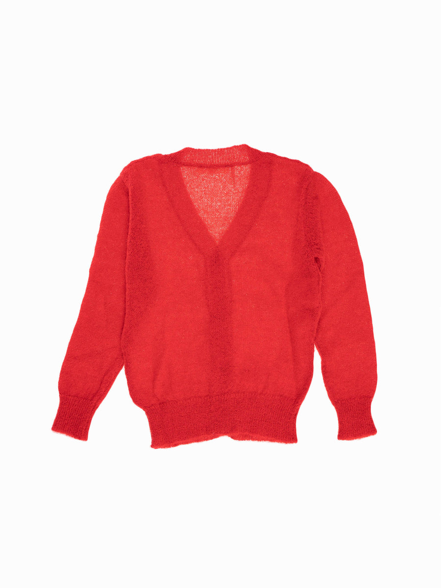 Cardigan rosso in misto lana Vicolo