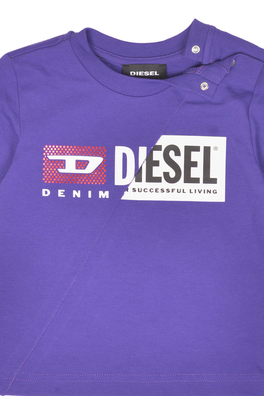 T-shirt viola doppio logo