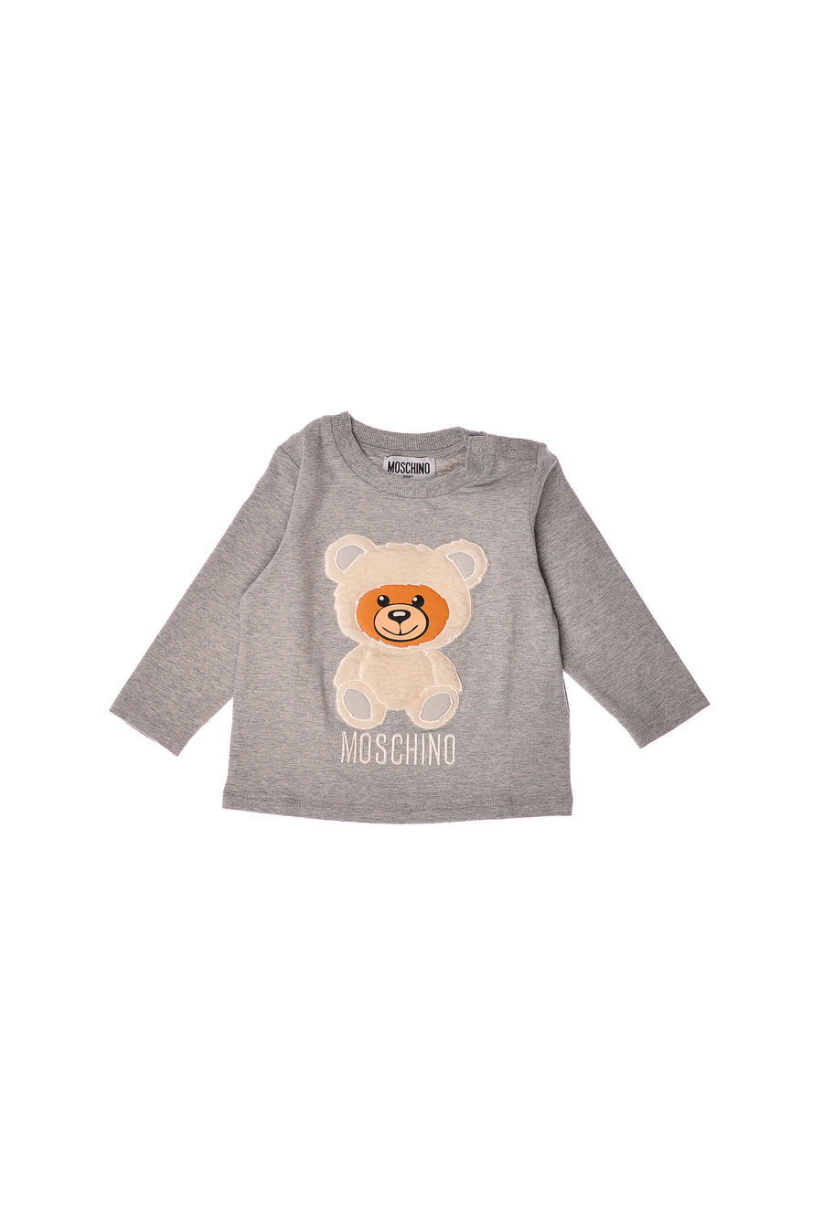 T-shirt grigio teddy embroidery