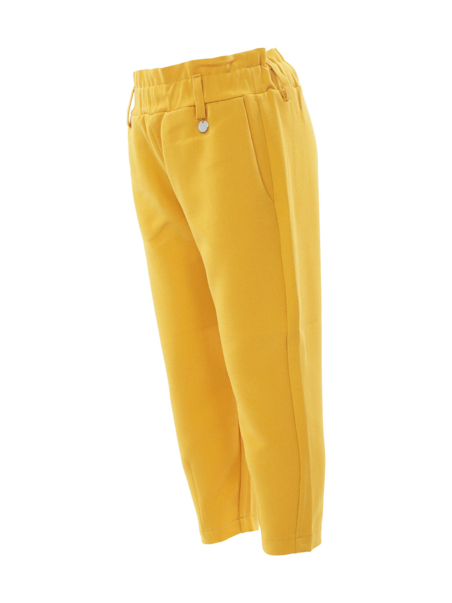 Pantalone elegante giallo senape