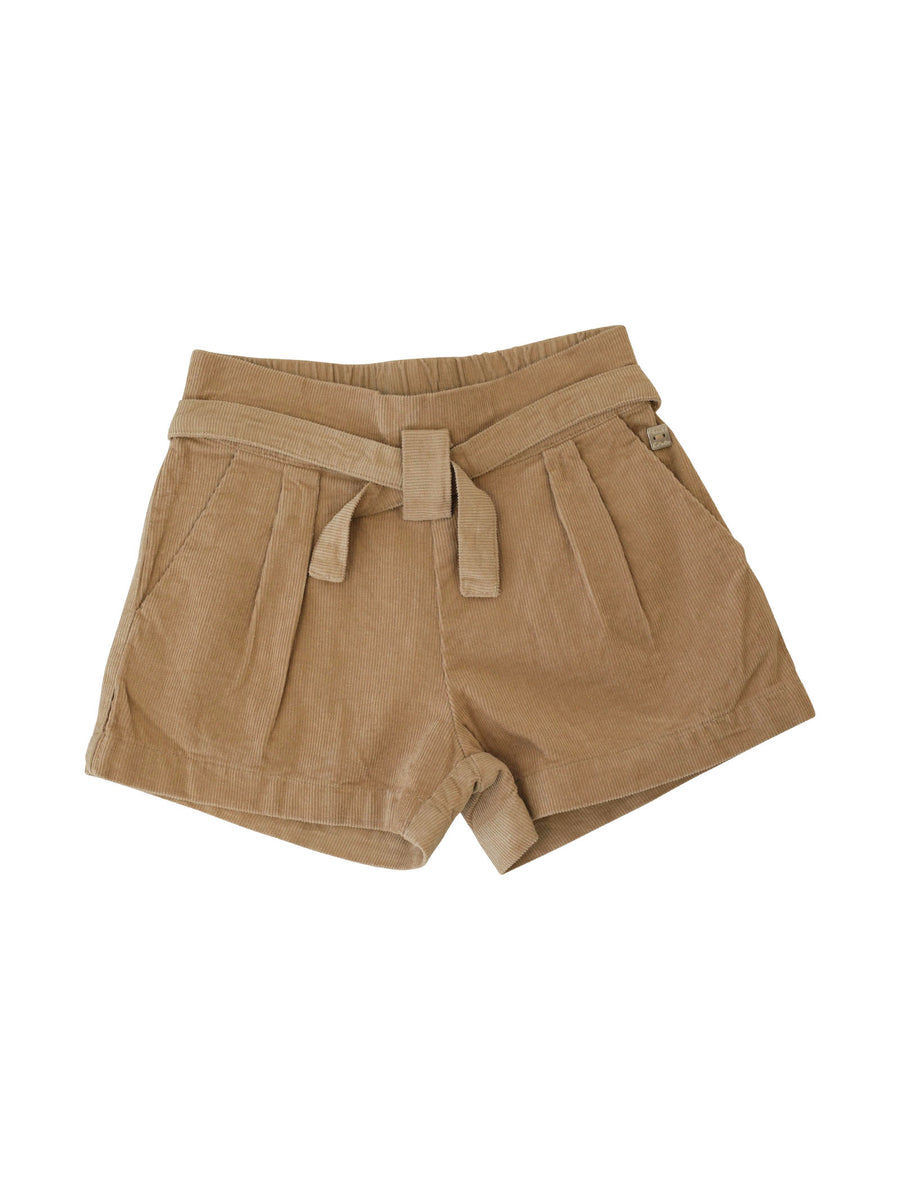 Shorts in velluto a coste