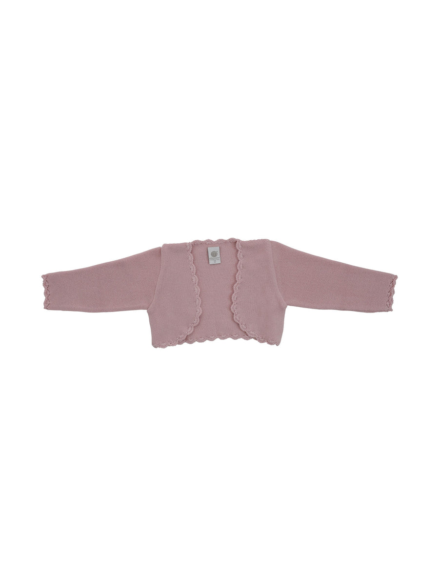Coprispalle in lana rosa marsala