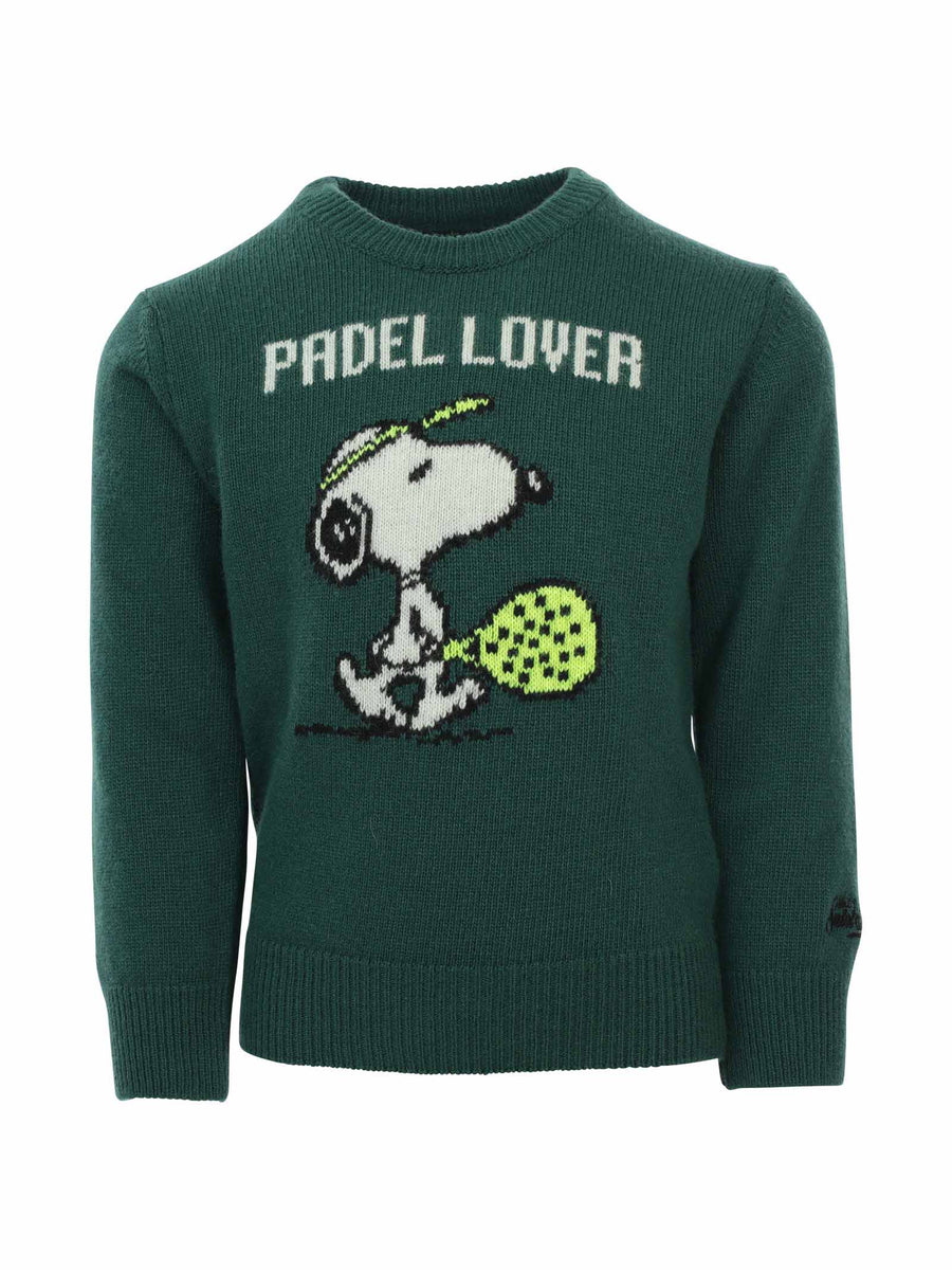 Maglioncino verde Snoopy padel lover