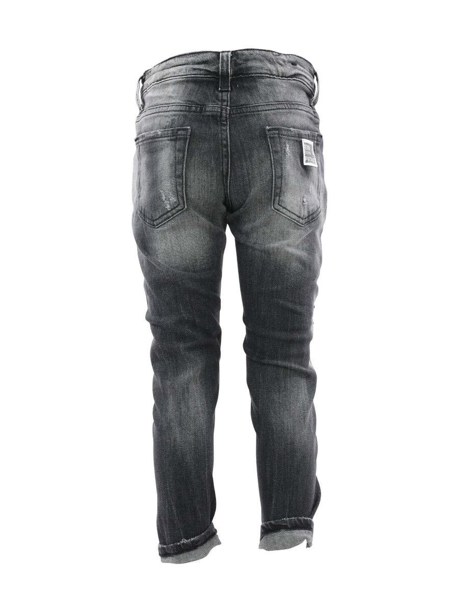 Jeans denim grigio/nero