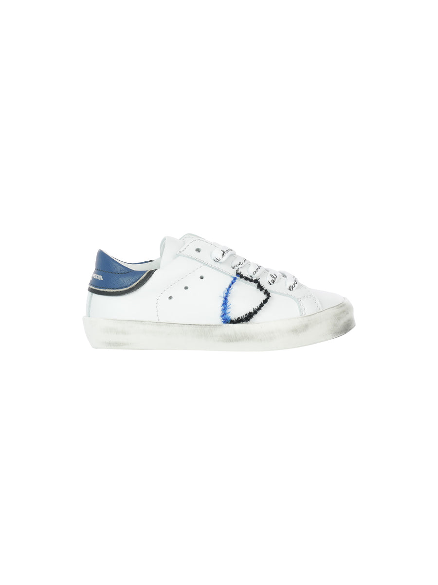 Sneakers Prsx Broderie bianco e blu