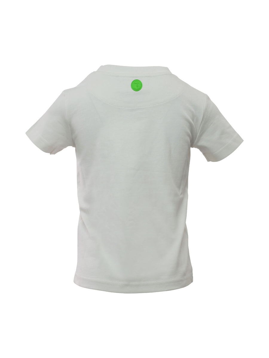 T-shirt bianca con patch soft