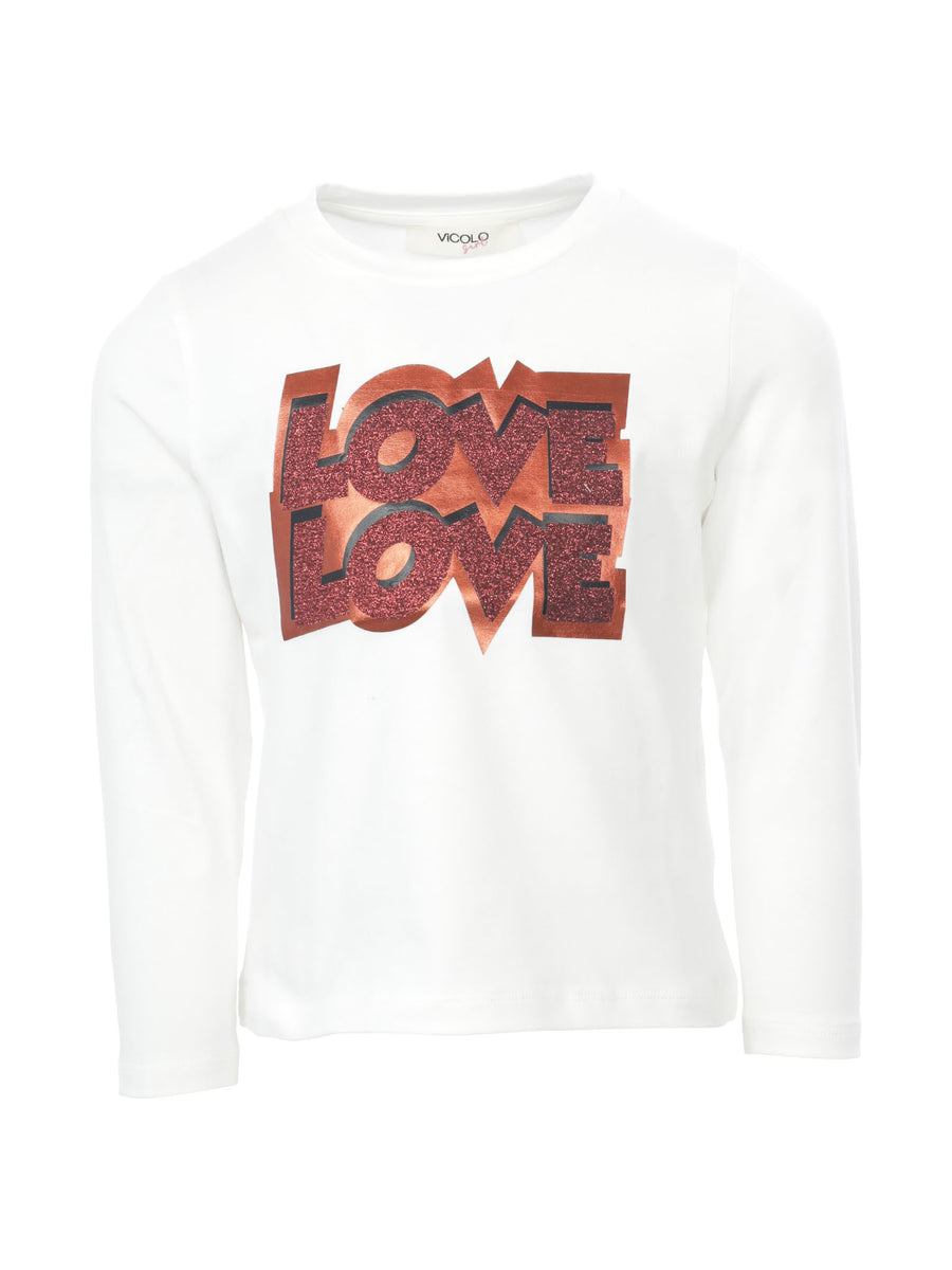T-shirt bianca Love
