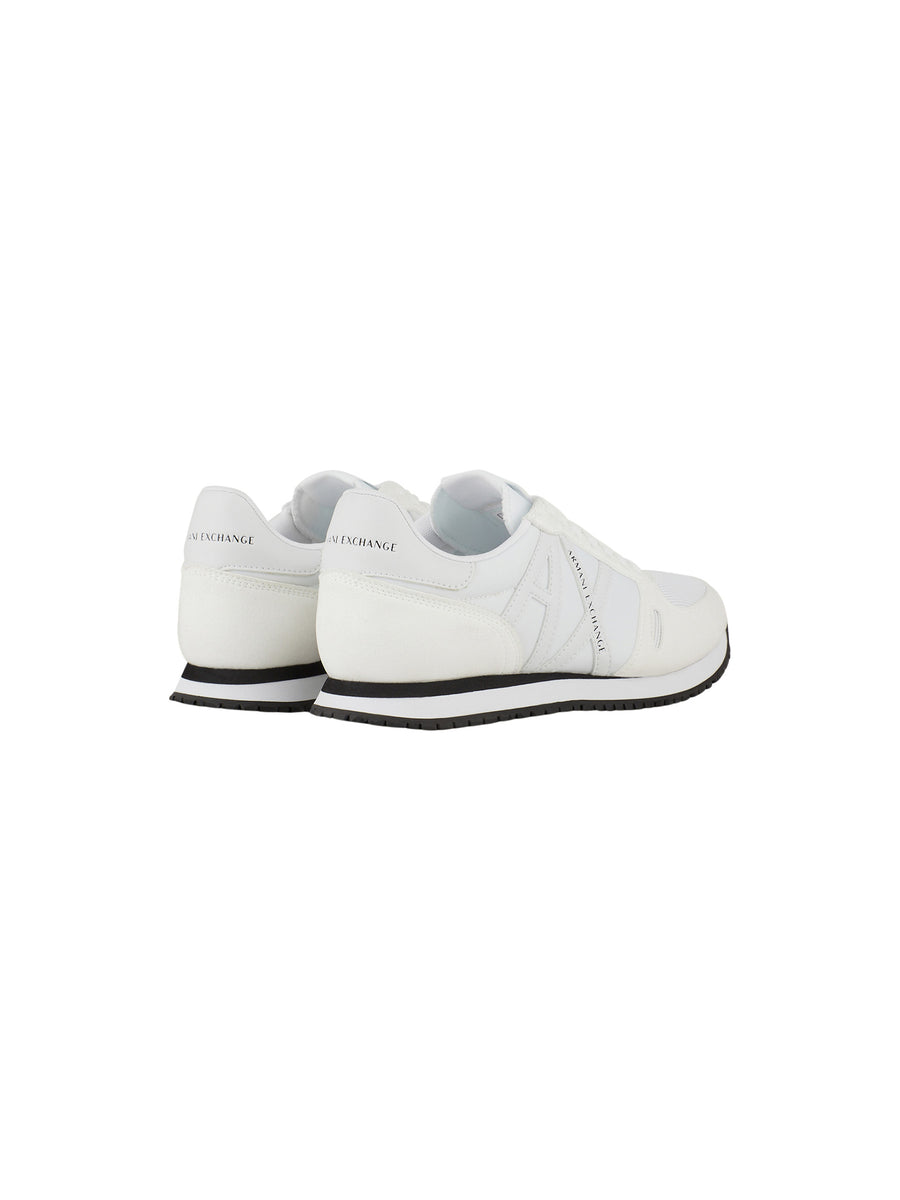 Sneakers in eco-suede mesh e nylon bianca