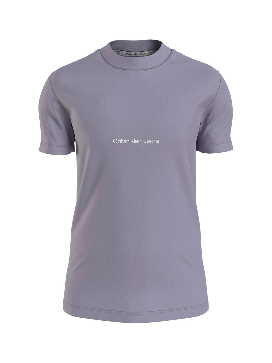 T-Shirt lavanda con logo slim