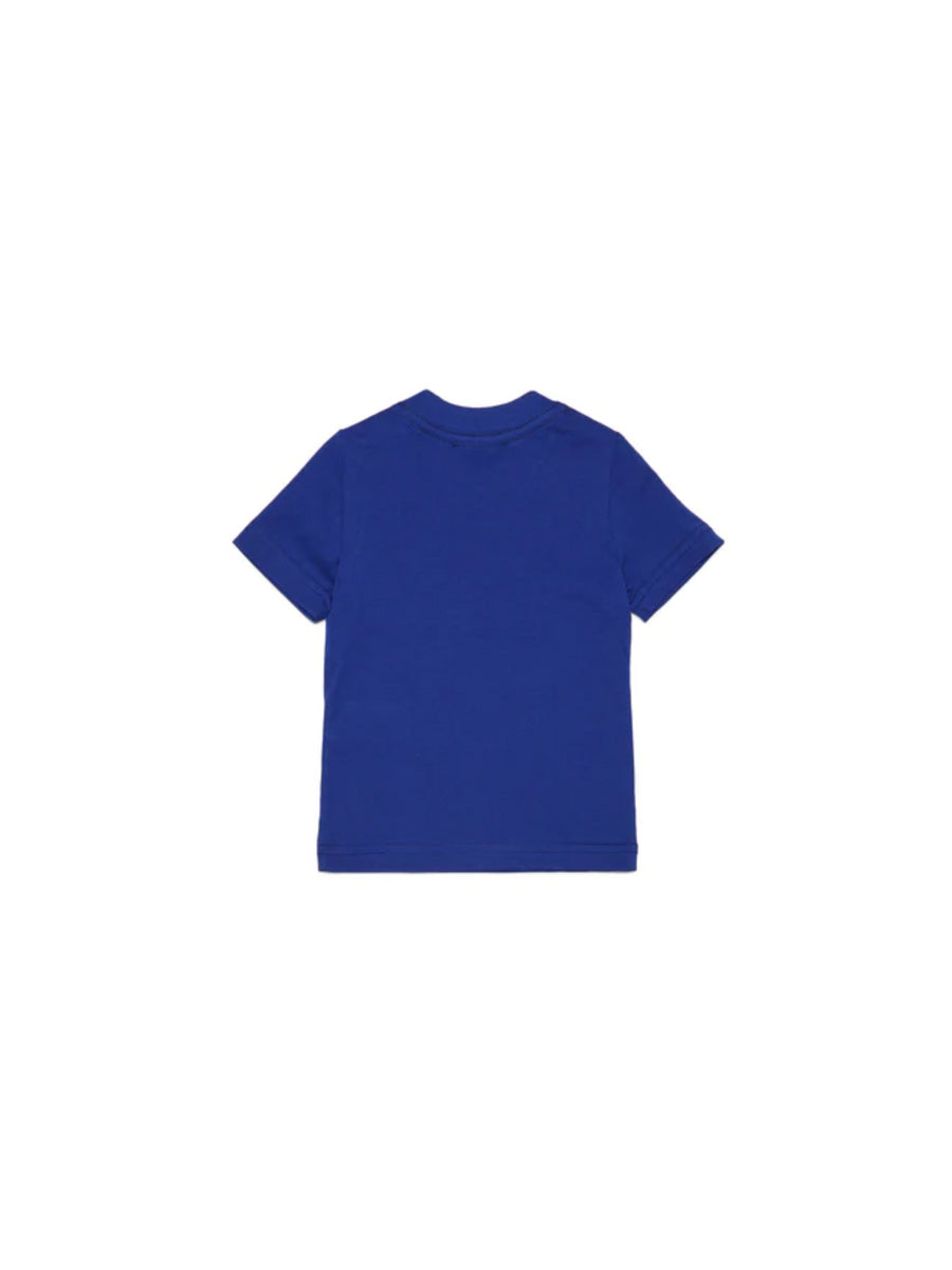 T-shirt neonato blu logo Icon bianco