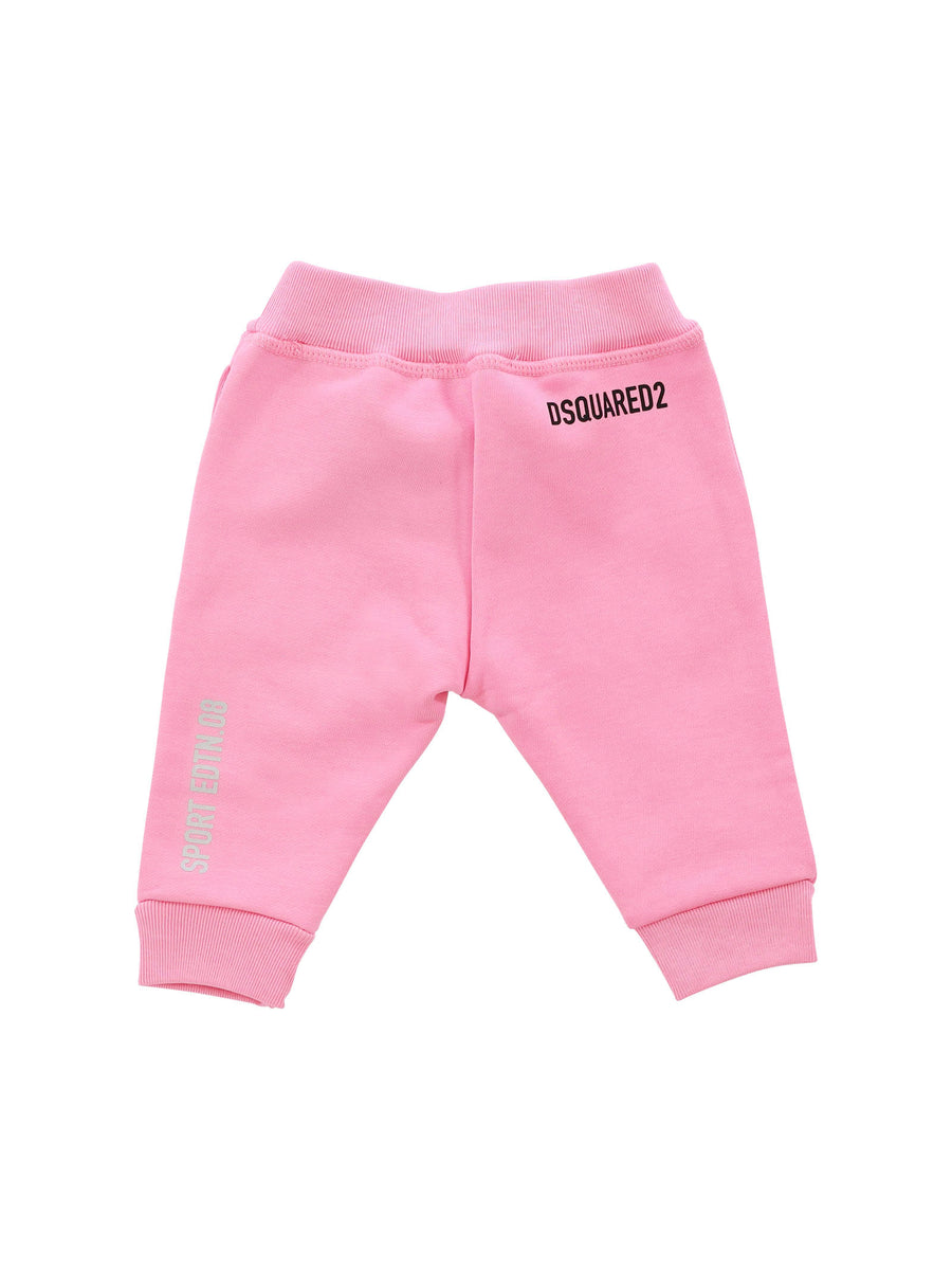 Pantalone tuta rosa con patch