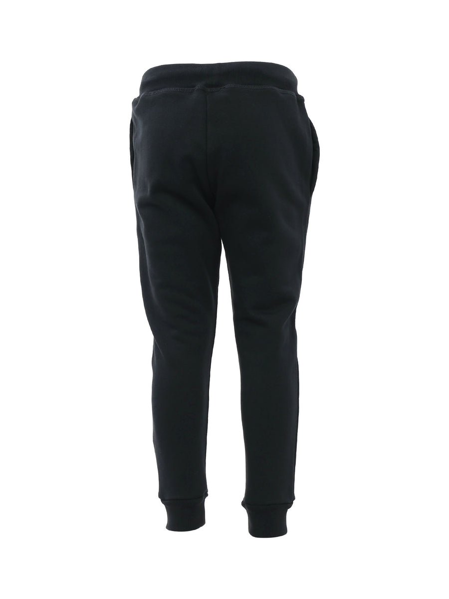 Pantalone tuta nero con stampa laterale