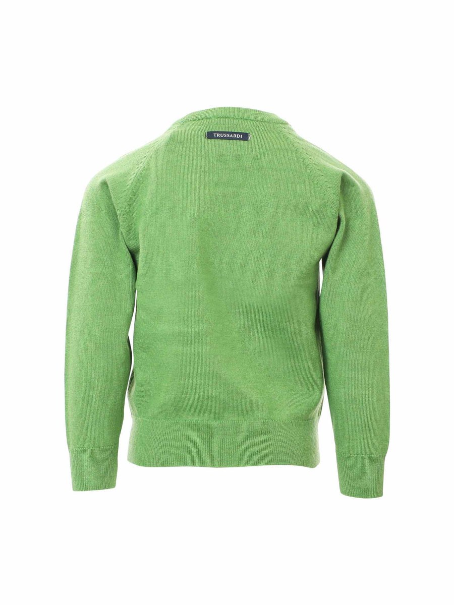 Maglioncino verde in misto lana
