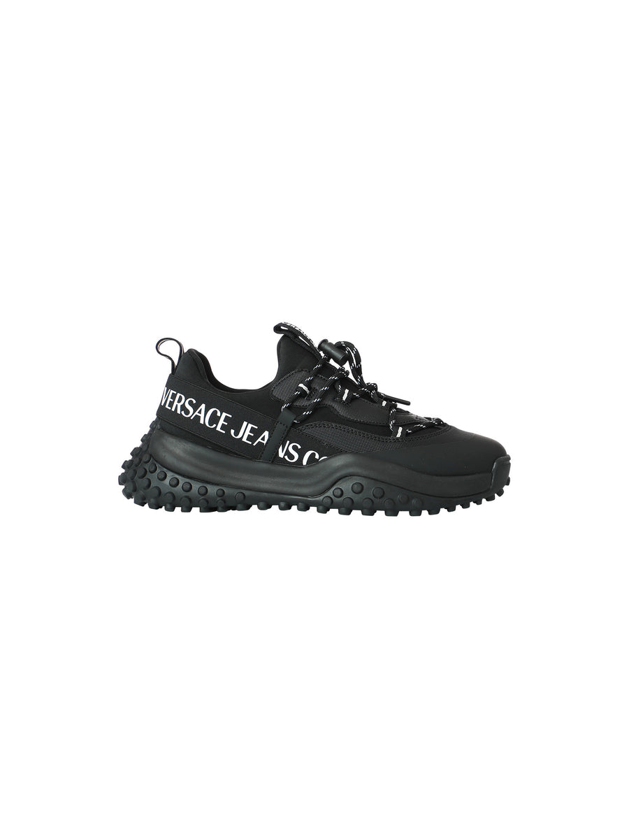 Sneakers nera in neoprene e gomma con logo