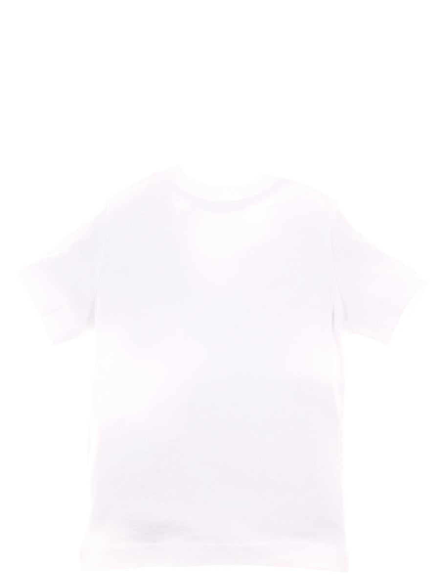 T-shirt bianca con stampa multicolor