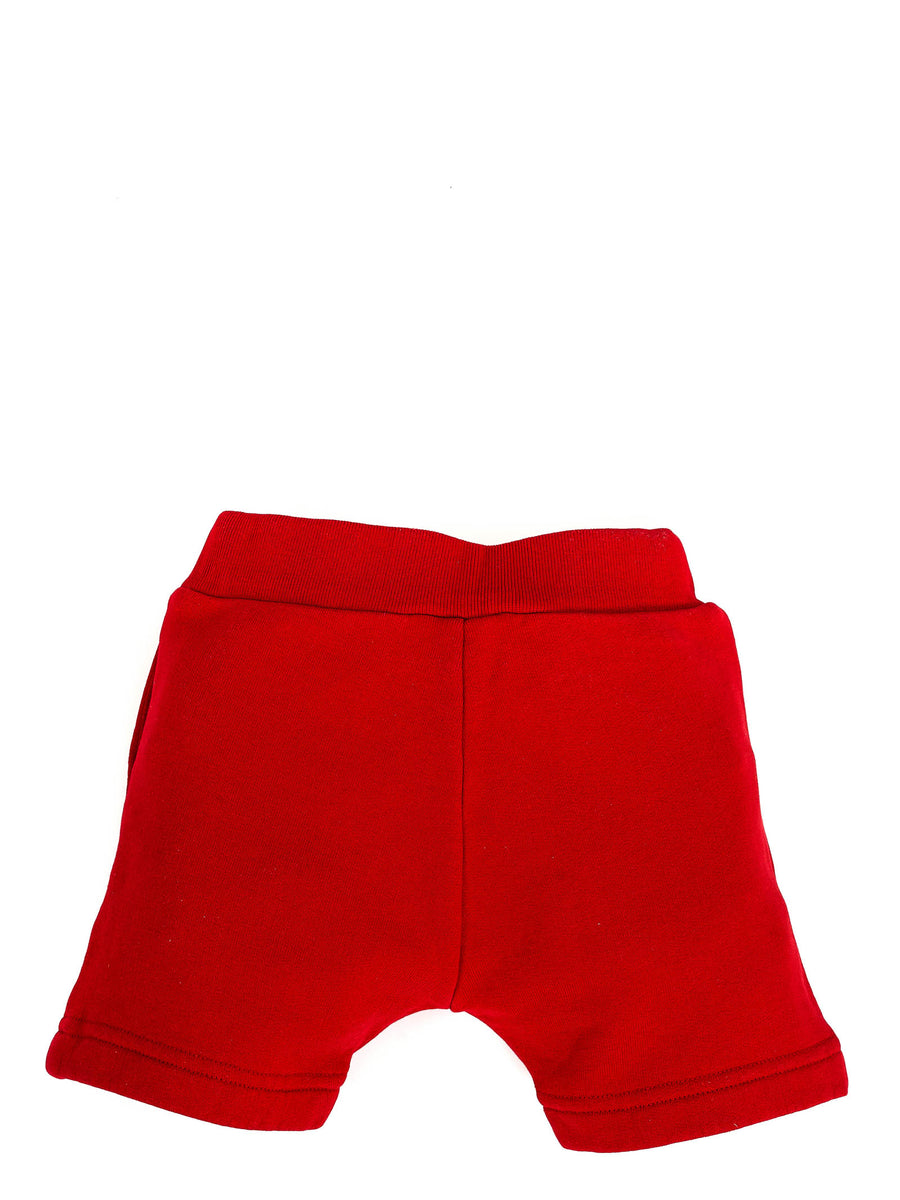 Shorts in tuta rosso cavallo basso
