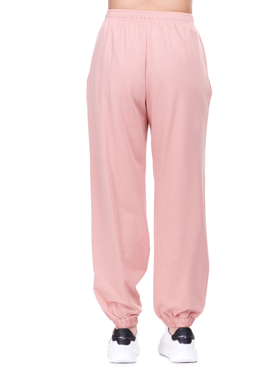 Pantalone rosa con vita elastica