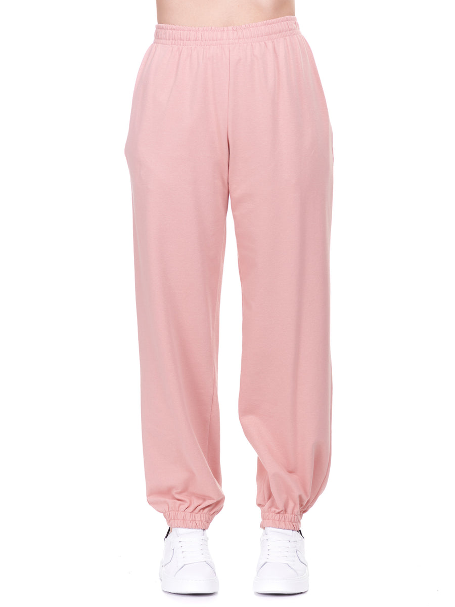 Pantalone rosa con vita elastica