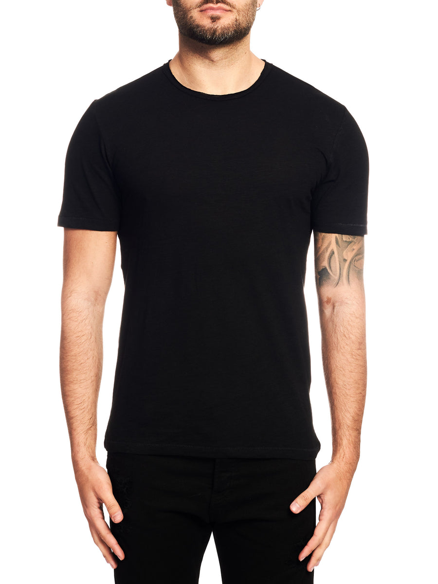 T-shirt nera girocollo