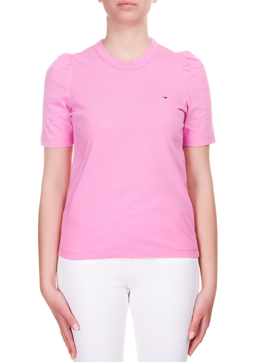 T-shirt rosa con logo iconico