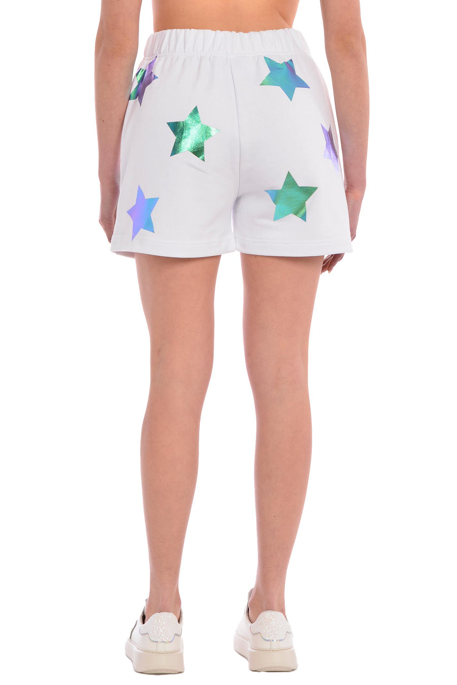 Shorts bianco star all over