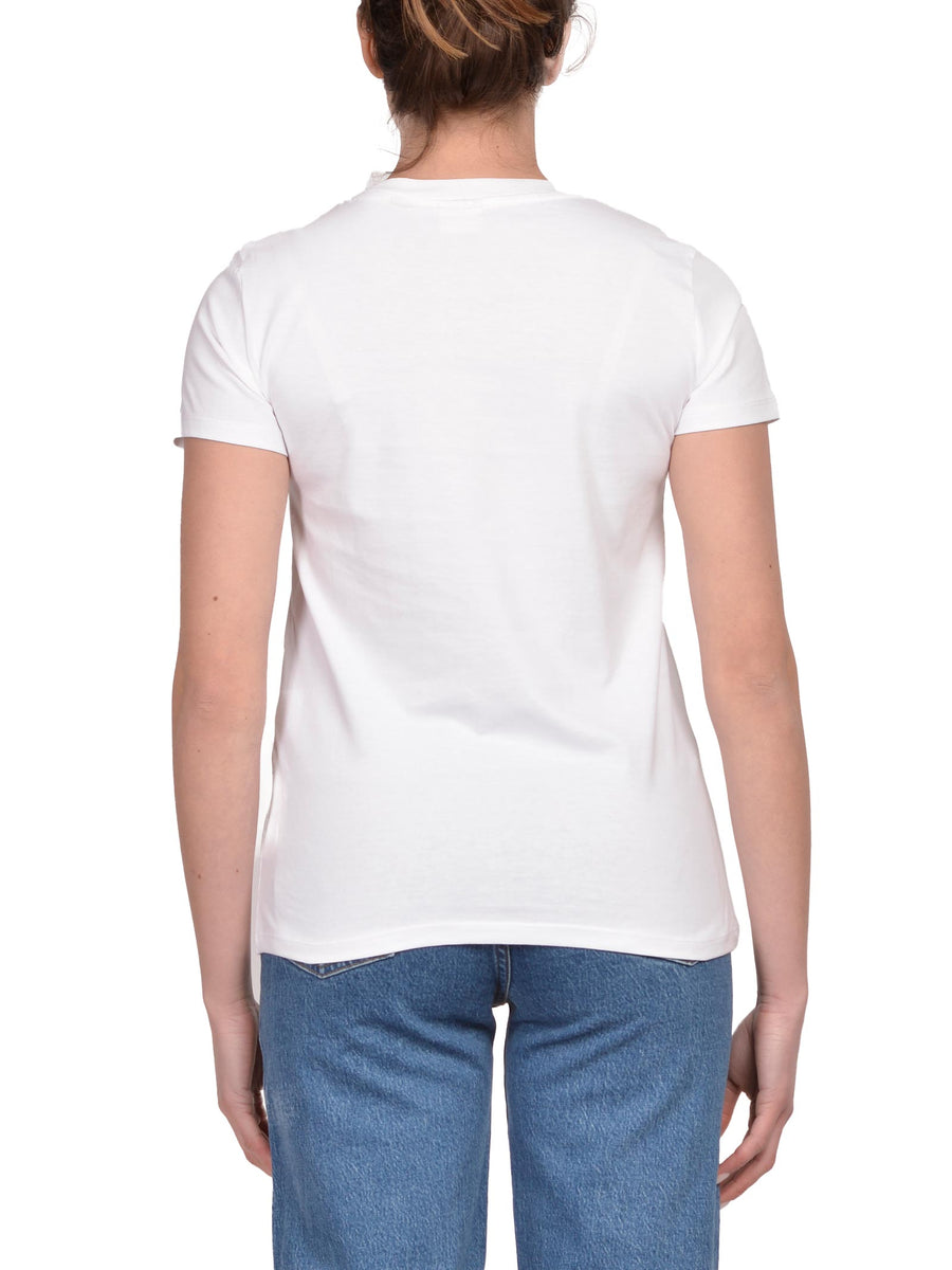 T-shirt bianca con patch iconico