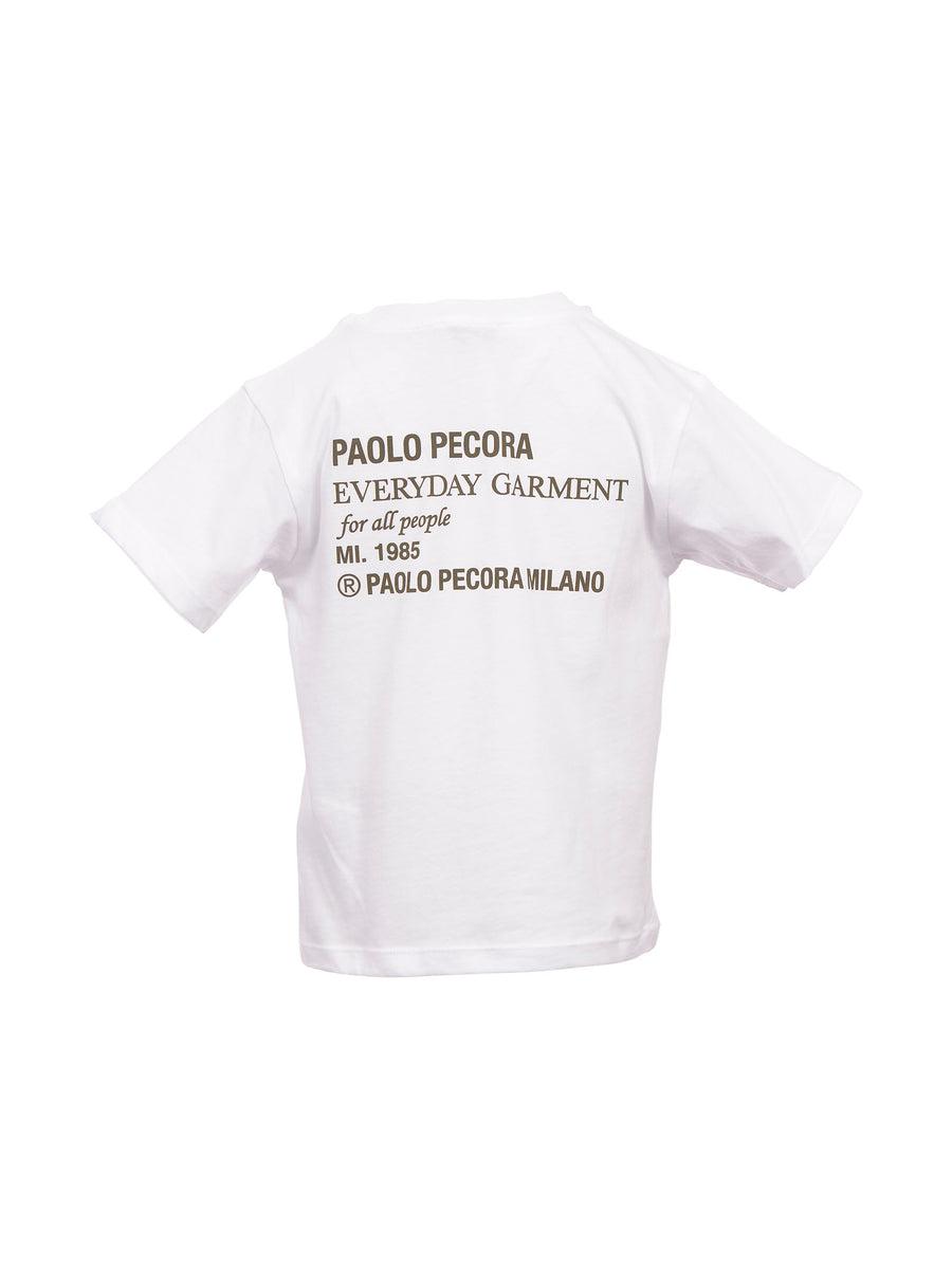 T-shirt bianca con multiscritte