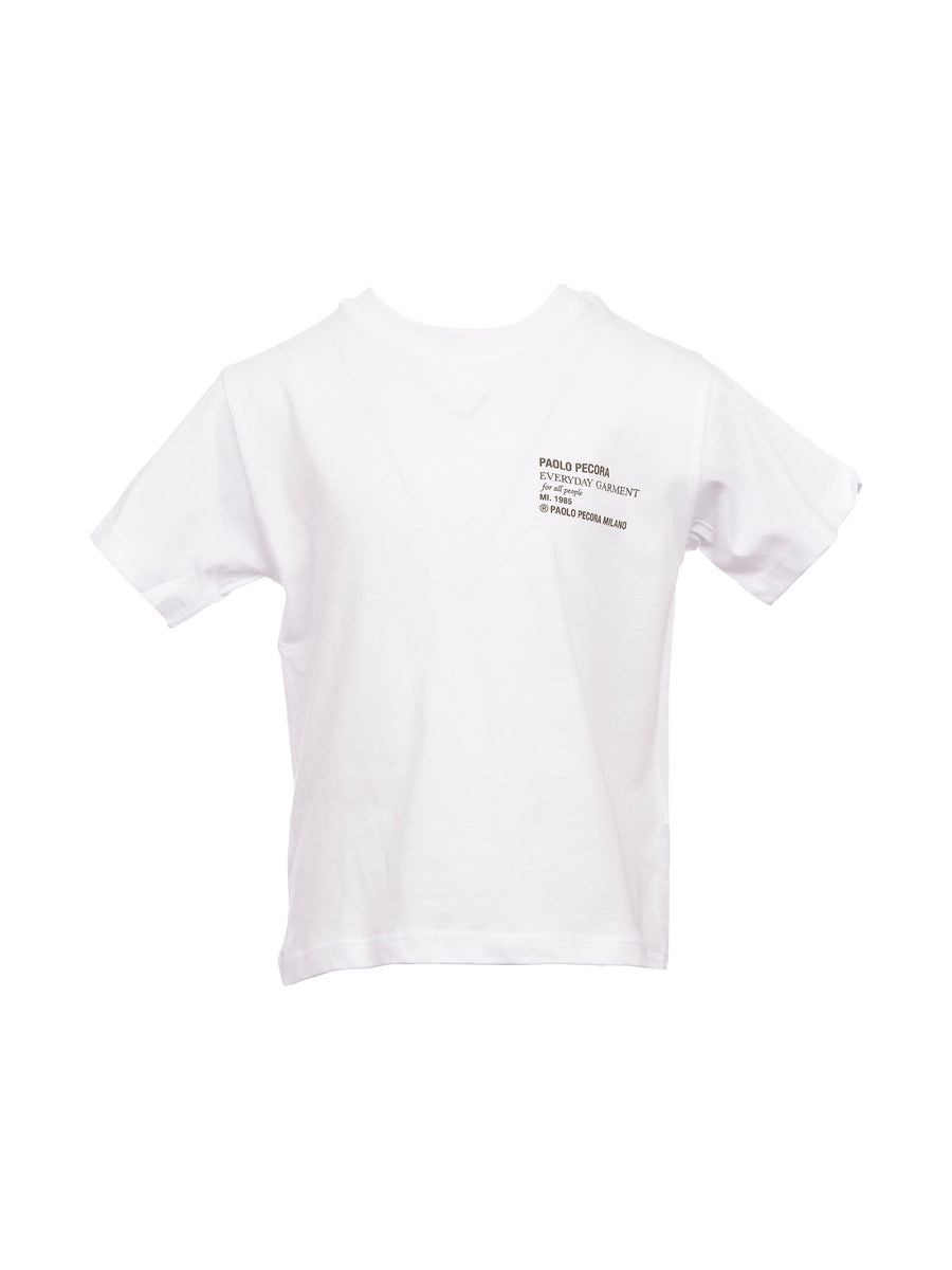 T-shirt bianca con multiscritte