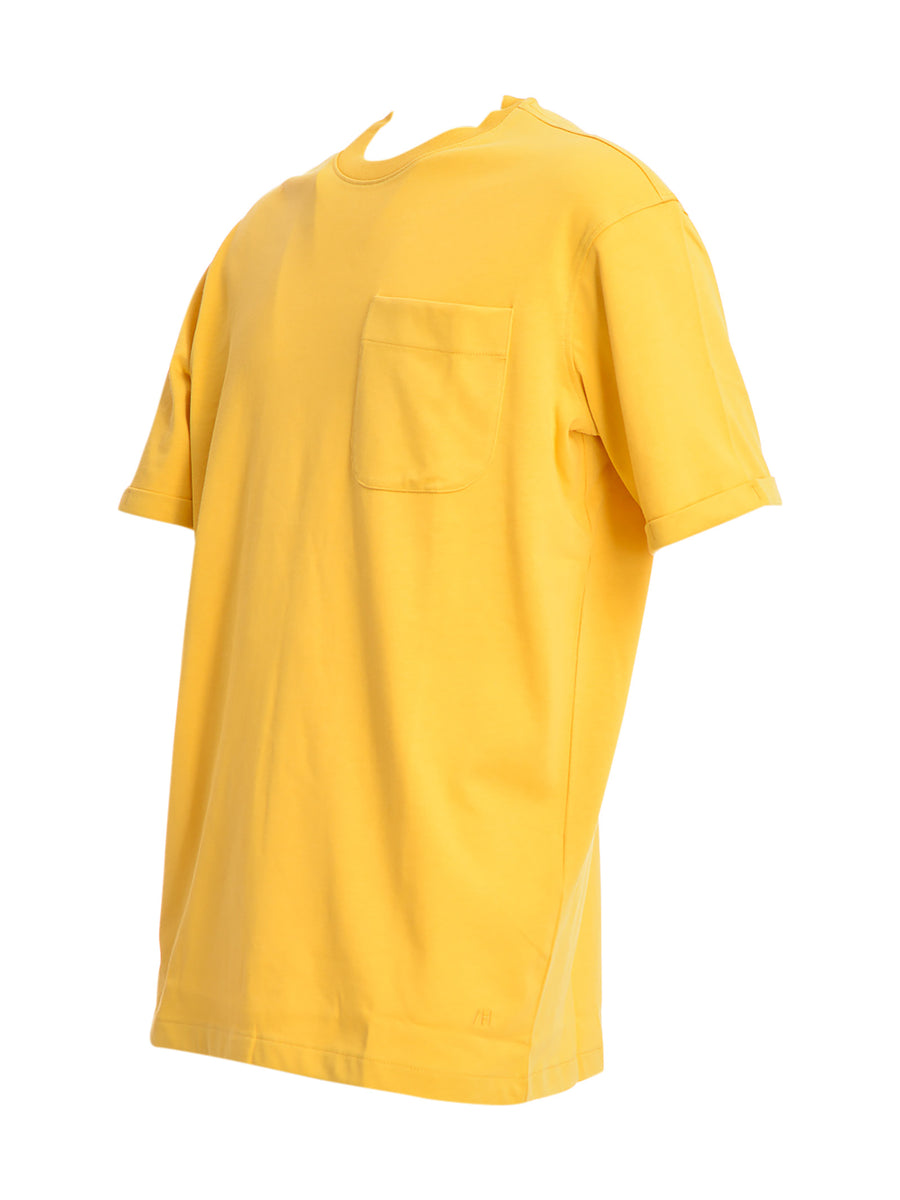 T-shirt over gialla con taschino