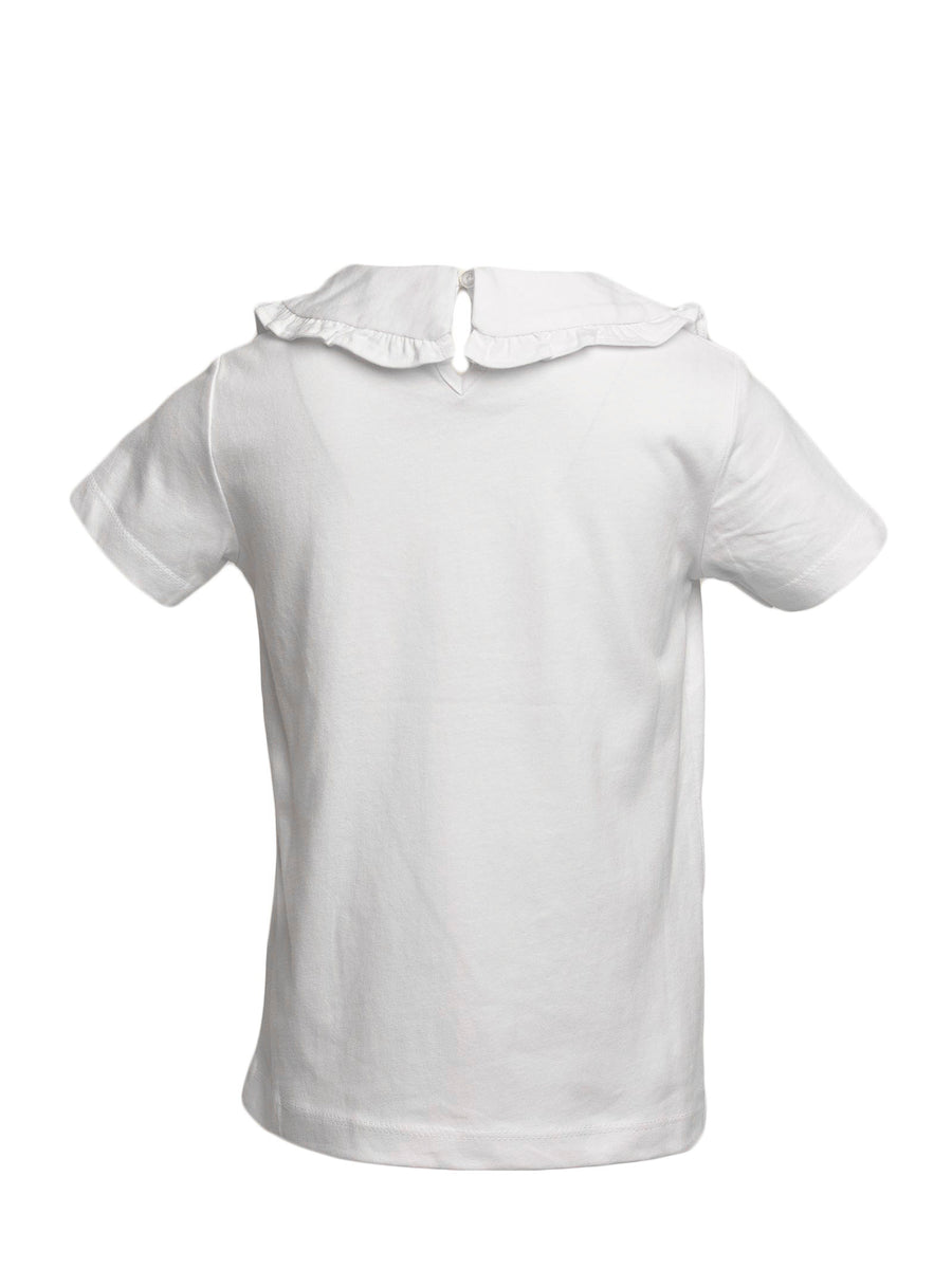 T-shirt bianca con colletto