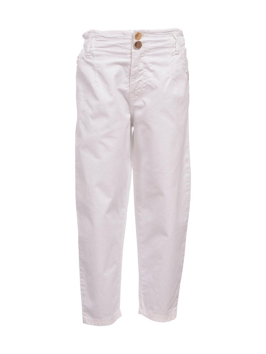 Pantalone bianco baggy