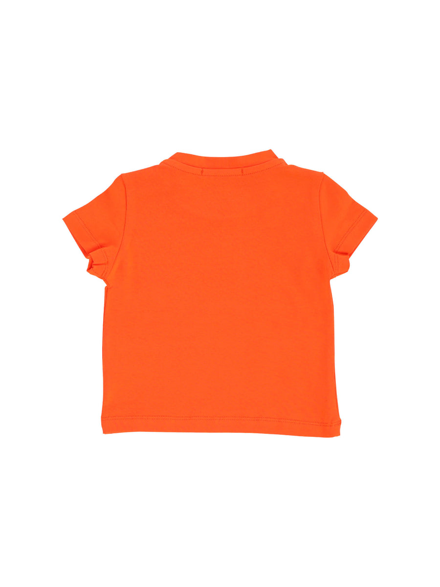 T-shirt arancione scritta 3d
