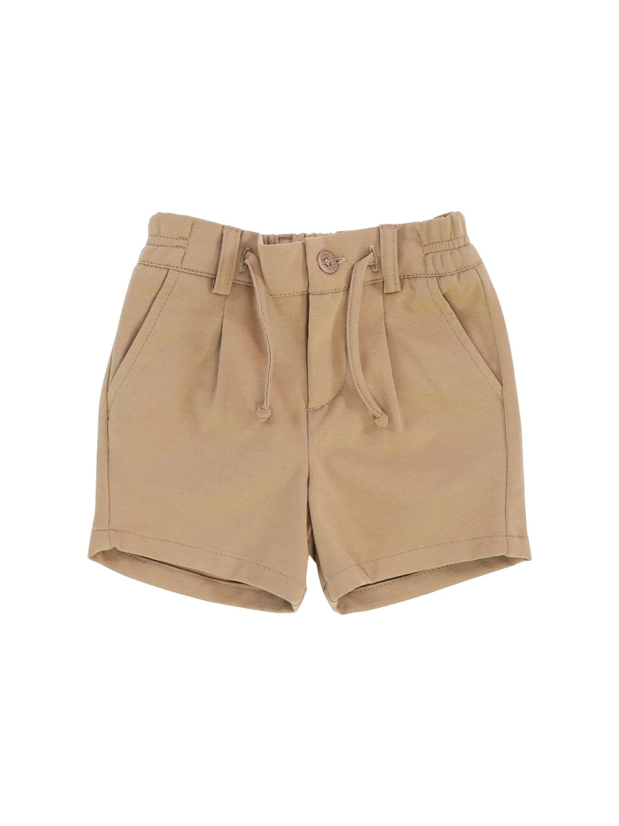 Shorts cammello con coulisse