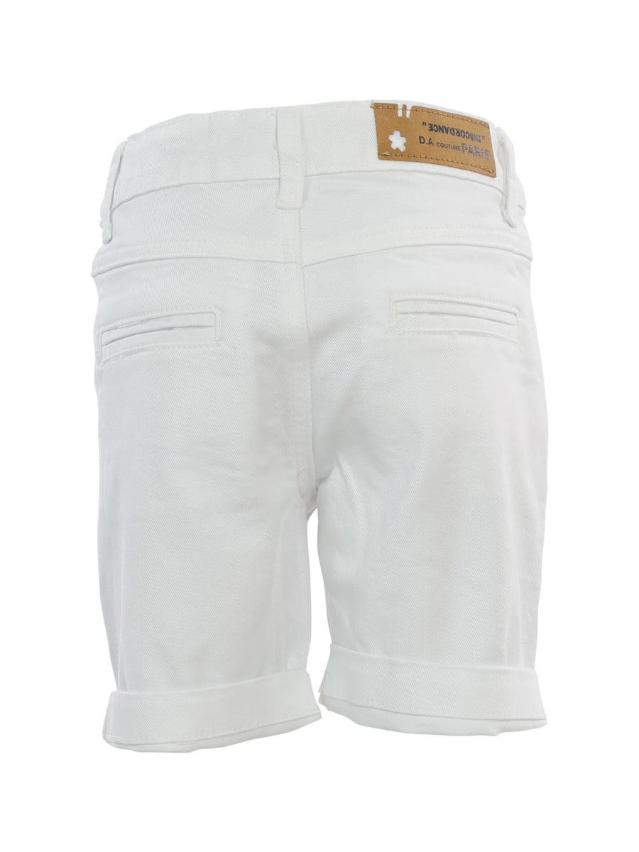 Shorts denim bianco