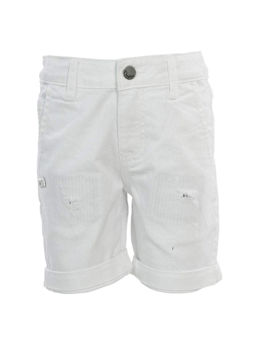 Shorts denim bianco