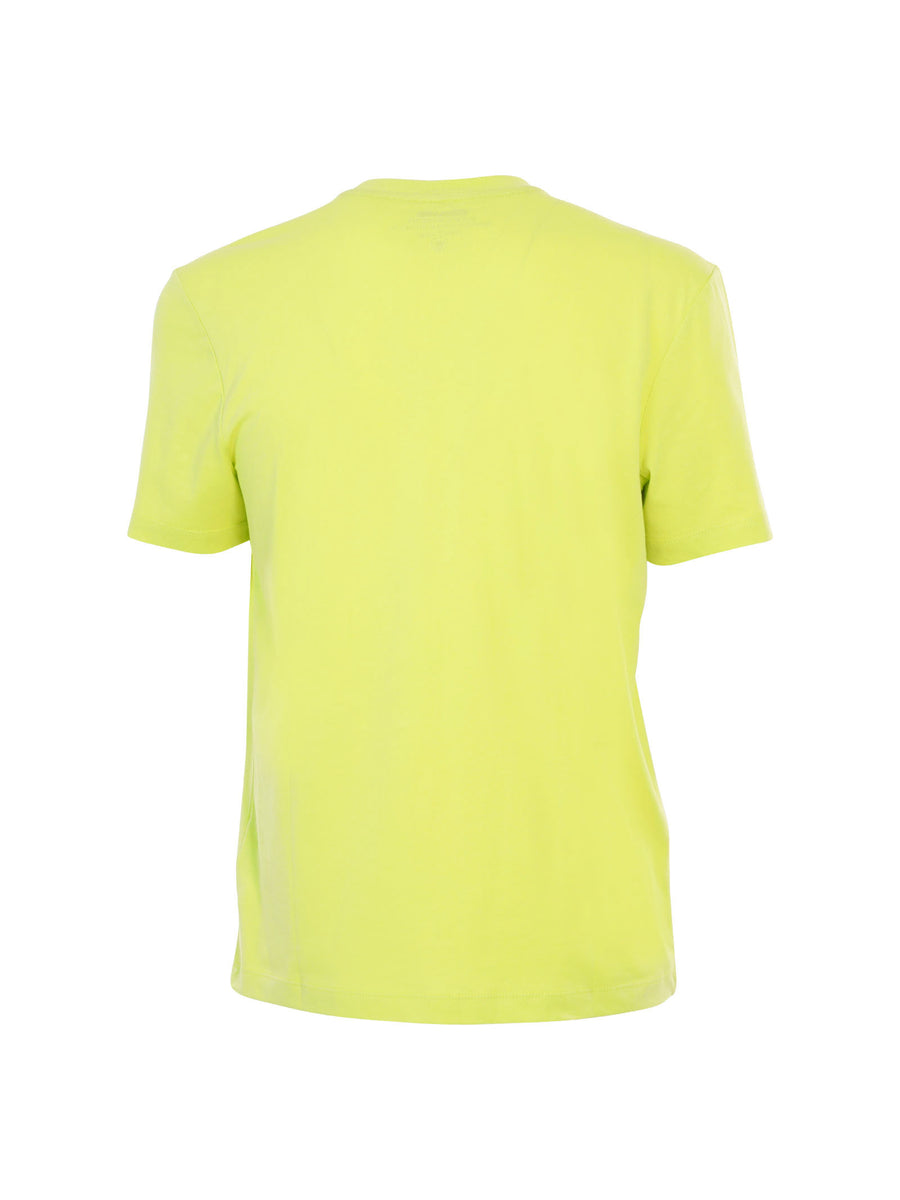 T-shirt verde lime con stampa a tono