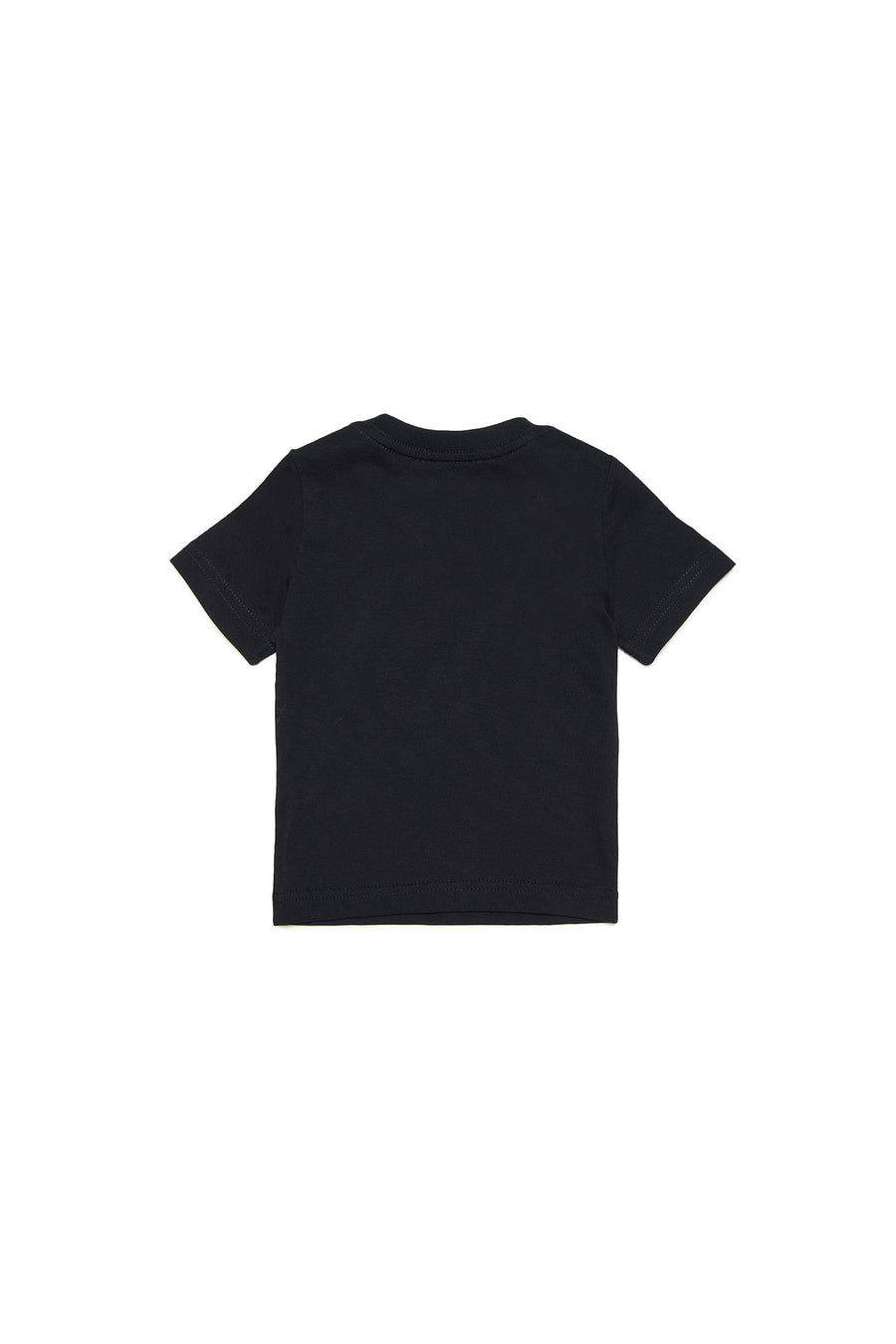 T-shirt nera con maxi stampa foglia