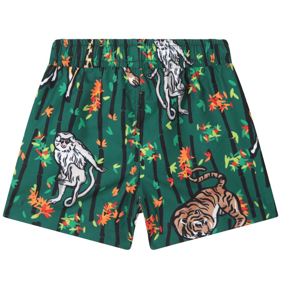Costume shorts verde jungle