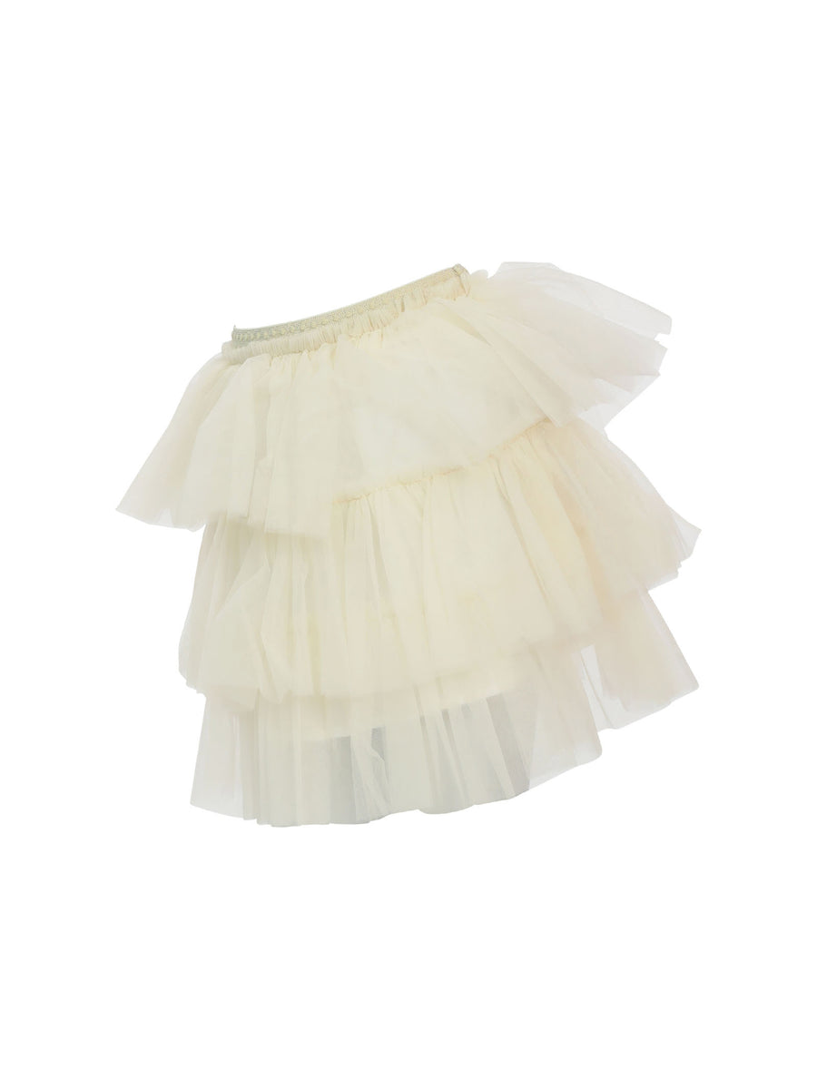 Gonna in tulle latte
