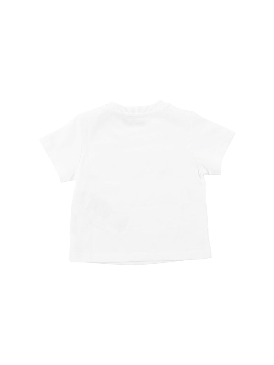 T-shirt bianca con scritta in rilievo