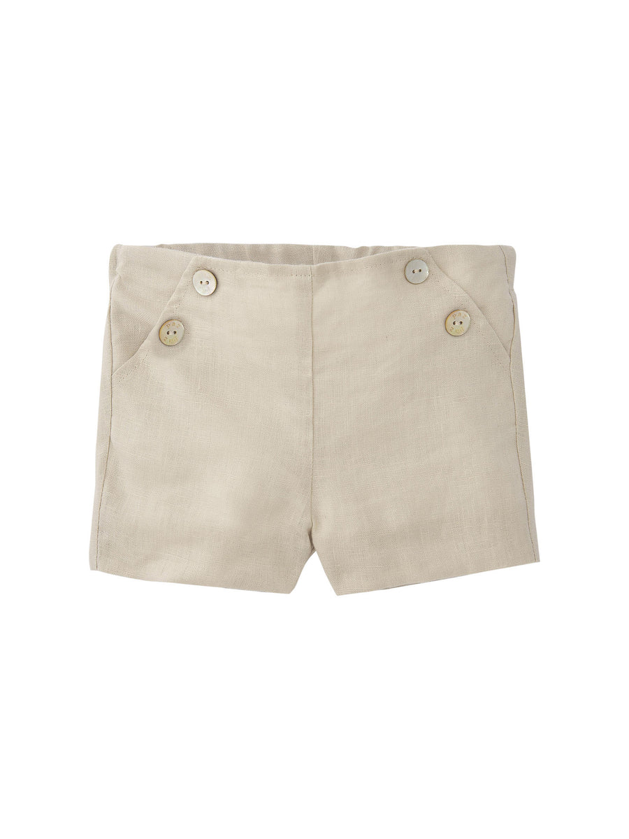 Shorts in lino beige