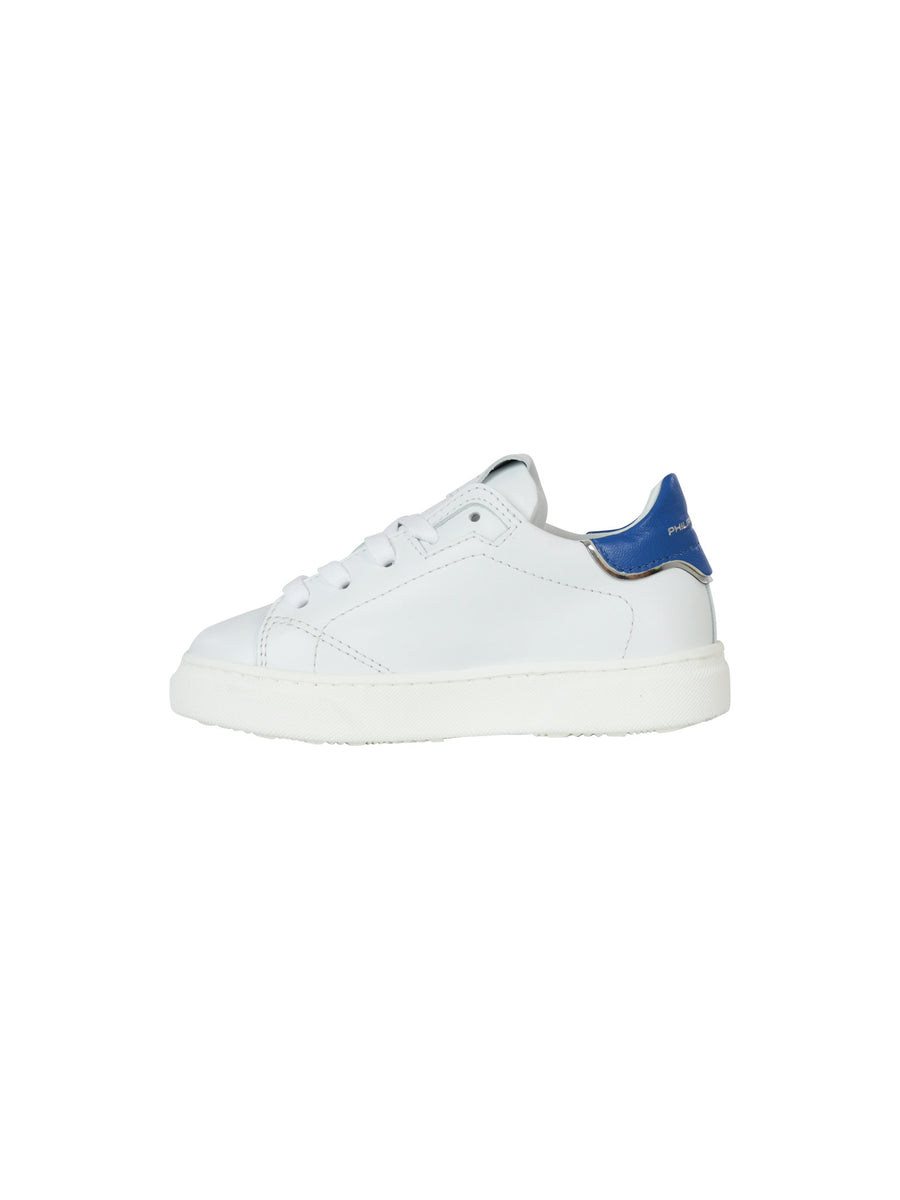 Sneakers temple veau bianca e blu