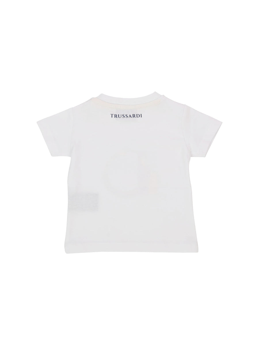 T-shirt bianca con stampa logo
